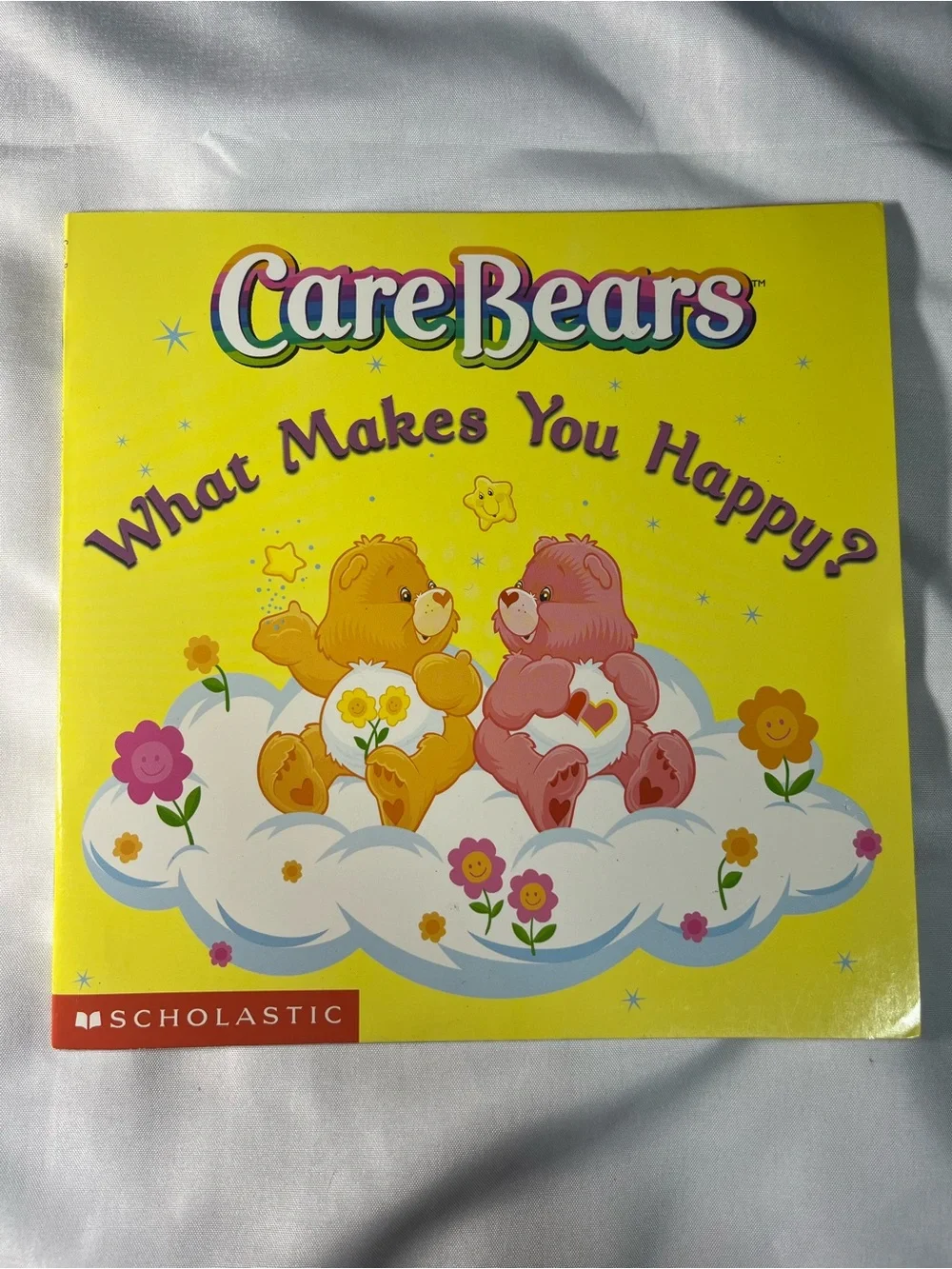 Vintage 2002 Care Bears‎ What Makes You Happy? Scholastic Paperback Book